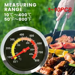 1~10PCS Cooking Thermometer Barbecue Stove Thermometer BBQ Stainless Steel Temperature Measure Instruments 0 to 1000 degrees