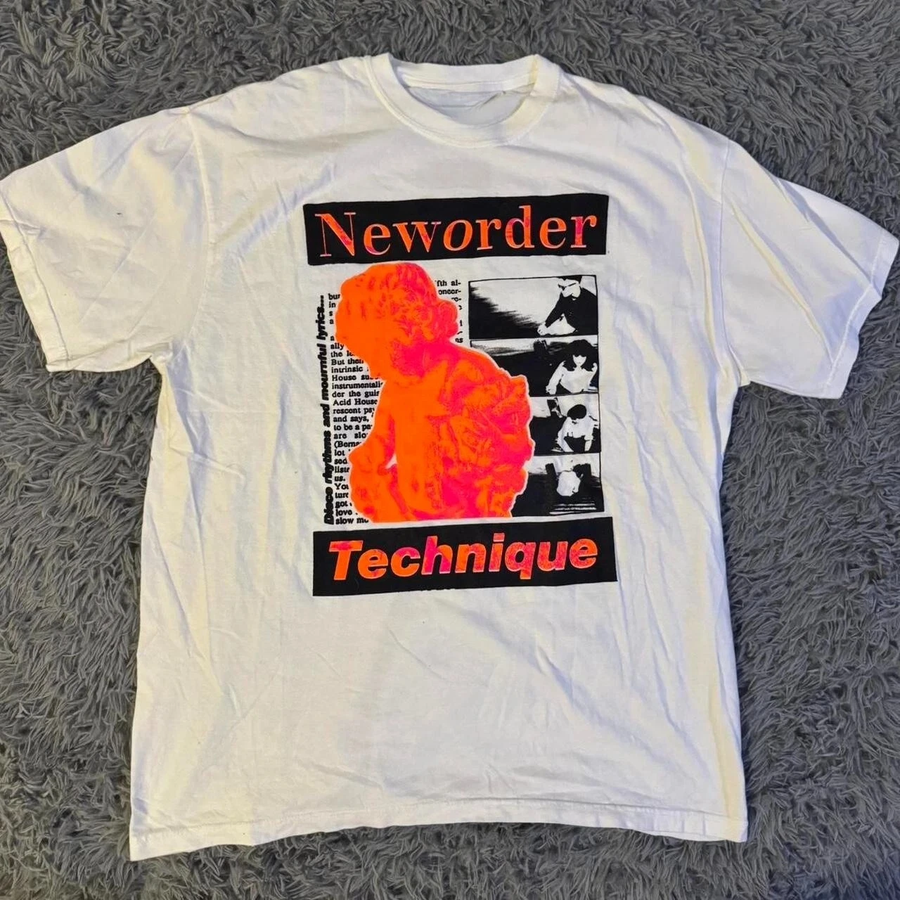 

Summer Style New Order Rock Tour Short Sleeve White Color Shirt European American Y2k Cotton Alphabet Pattern Oversized T-Shirt