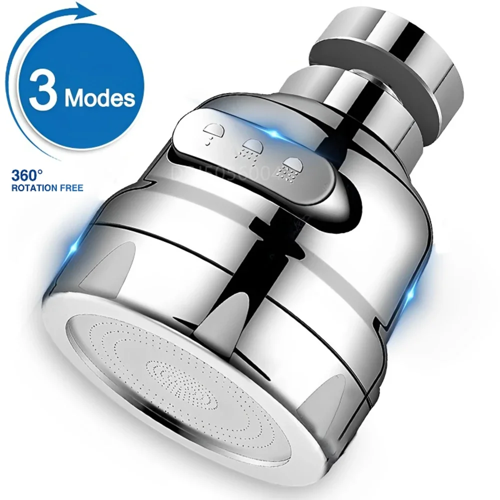 

Kitchen Faucet Aerator Adjustable 360 Degree Swivel Three Mode Sprayer Filter Diffuser Water Saving Nozzle Bath Faucet Connector