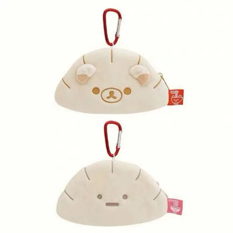 

Японская плюшевая милая сумка для хранения помады в форме клецок Rilakkuma и Sumikkogurashi, повседневный кошелек для монет, рюкзак, брелок, подарок