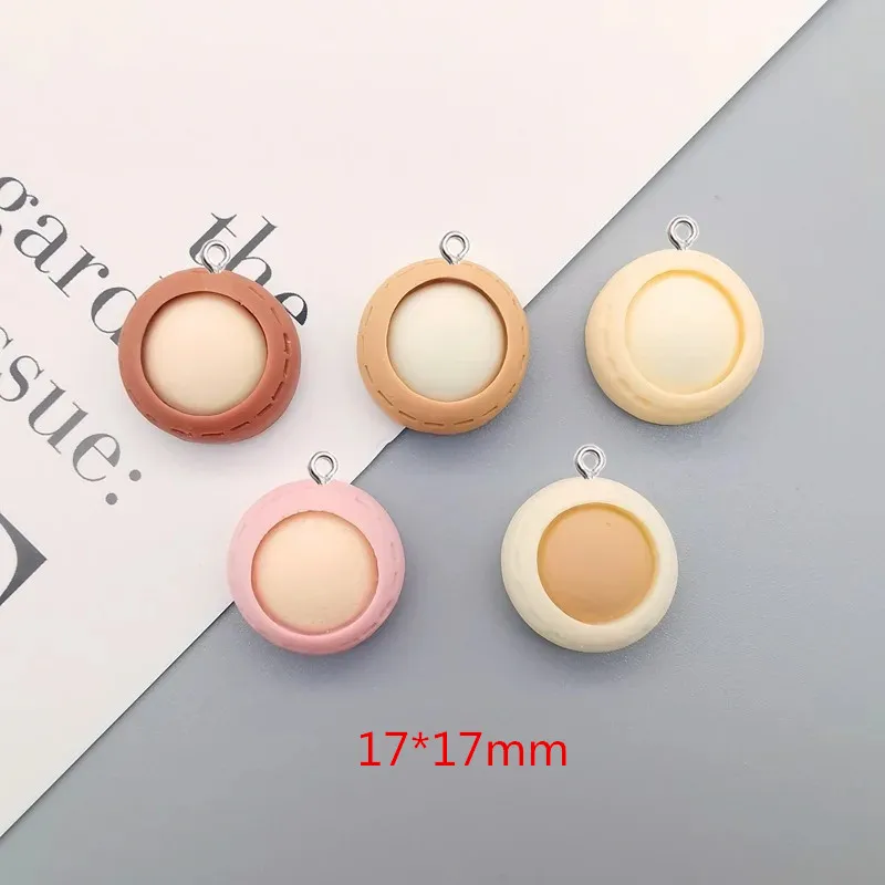 10Pcs Kawaii Coffee Colour Love Star Resin Pendant DIY Earrings Necklace Pendants Bracelet Keychain Decoration Flat Back Resin image 3