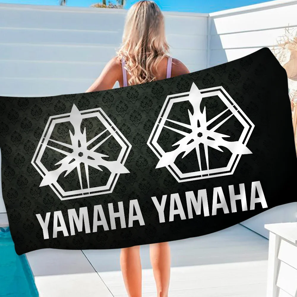 Y-YAMAHA Racing Logo Microfiber Printed Beach Towel Mountain Climbing Yoga Beach Swimming Running Absorbent Soft Towel