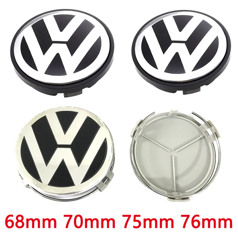 20pcs 68mm 69mm 70mm 75mm 76mm VW Car Wheel Center Caps Logo Badge Emblem Rim Dust-Proof Hub Covers Hubcap Styling Accessories