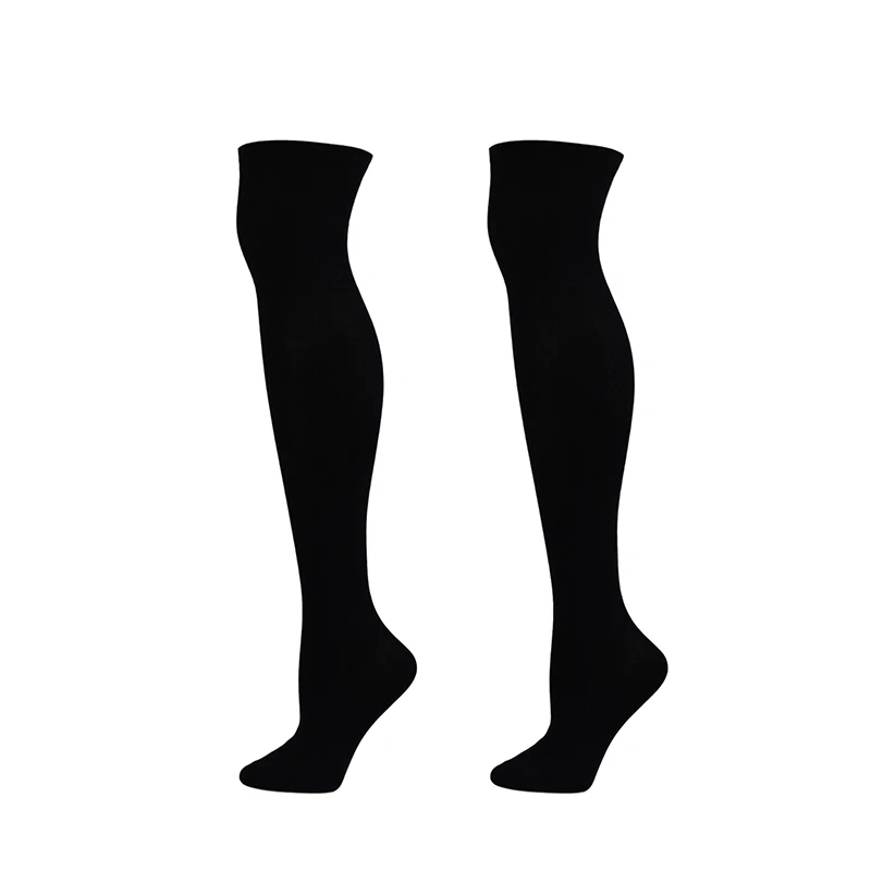 

Men Football Socks Knitting Solid Color Knee High Tube Elastic Sports Adult Male Long Socks