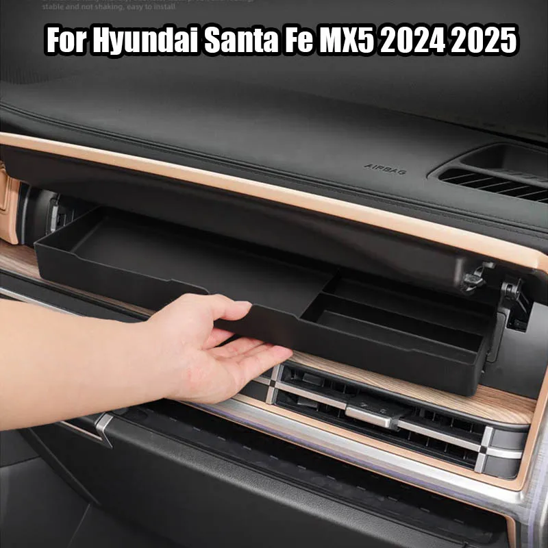 

Passenger storage drawer box Car storage box Car interior supplies For Hyundai Santa Fe MX5 2024 2025