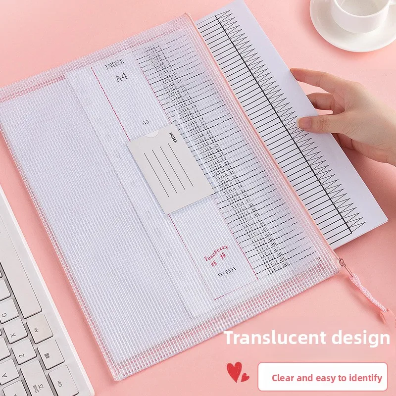 Folder A4 File Bag Subject Classification Bag for Students - Waterproof Zipper Multiple Compartments School Office Organization