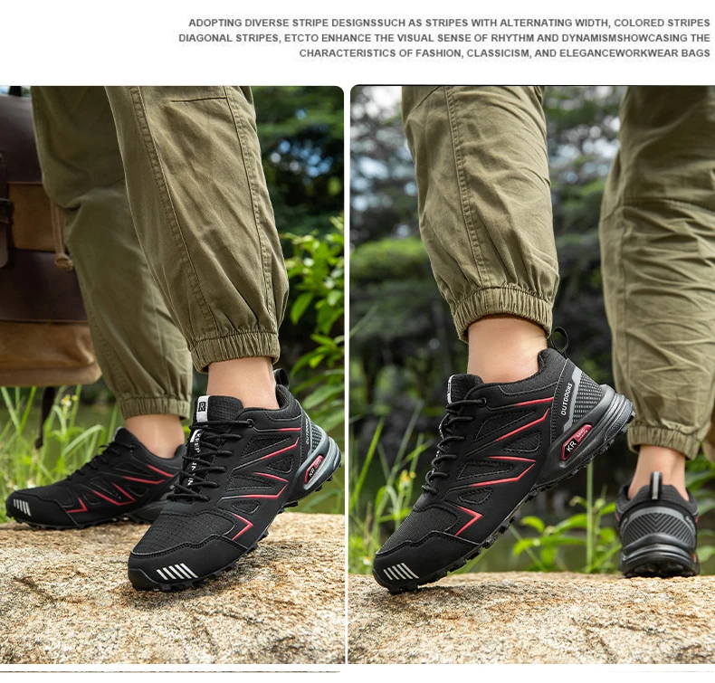 Wasserdichte Herren-Wanderschuhe, atmungsaktives Obermaterial, geeignet für jedes Gelände, Outdoor-Offroad, rutschfest, verschleißfest, Sportschuhe – Detail 27