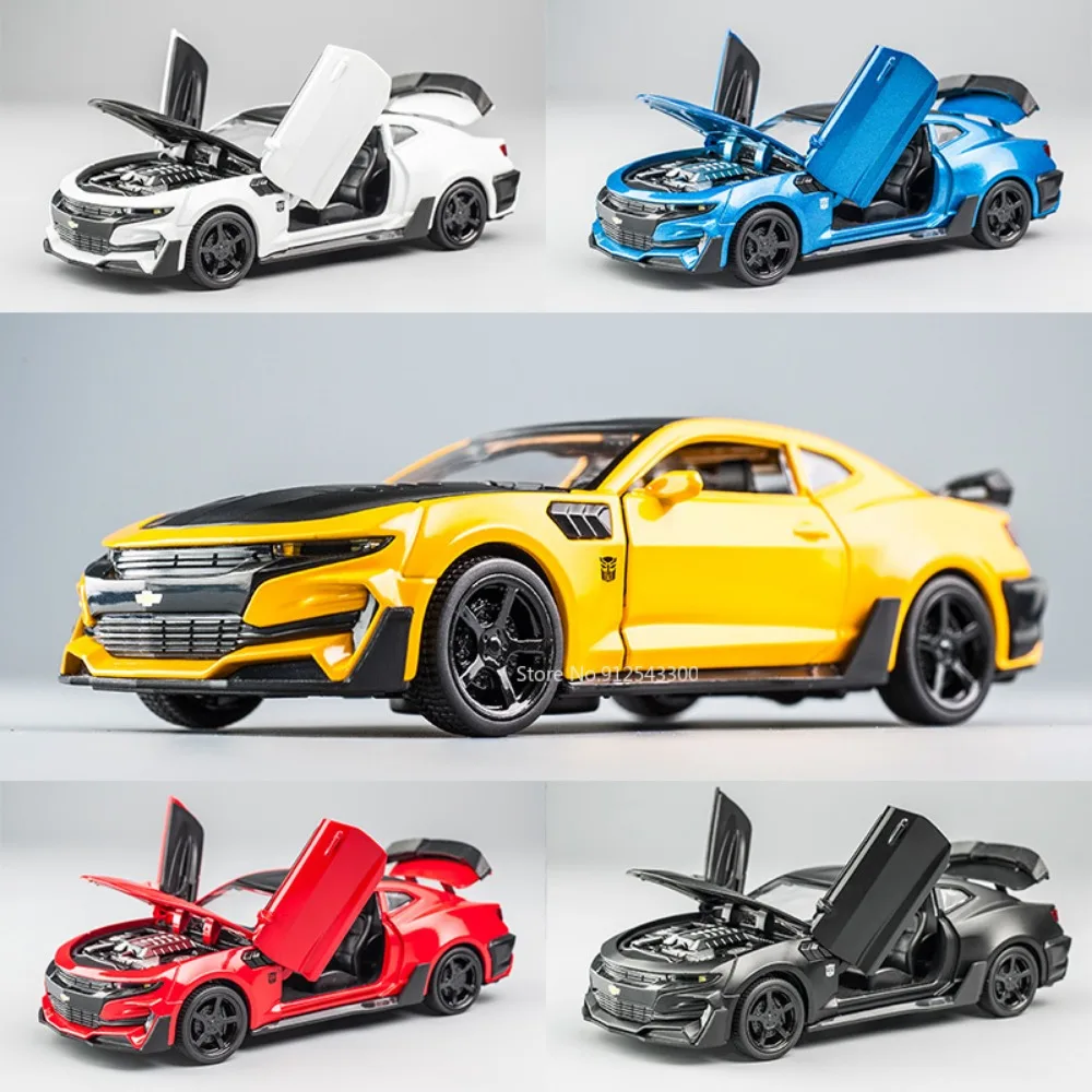 1/32 Chevrolet Camaro Car Model toy Alloy Diecast Pull Back with Sound Light Kids model Toy Car Collection For Children\'s Gifts