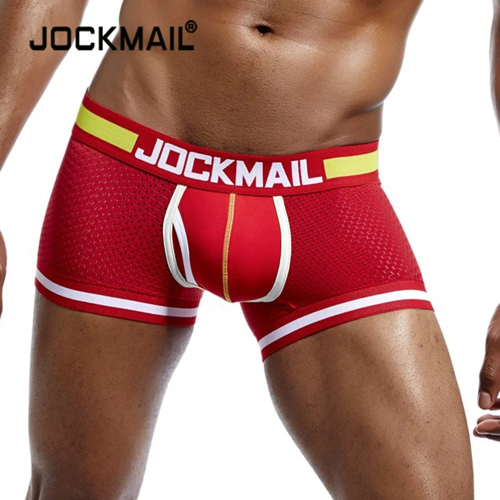 

Трусы-боксеры JOCKMAIL мужские сетчатые, дышащее мягкое нижнее белье, спортивные шорты