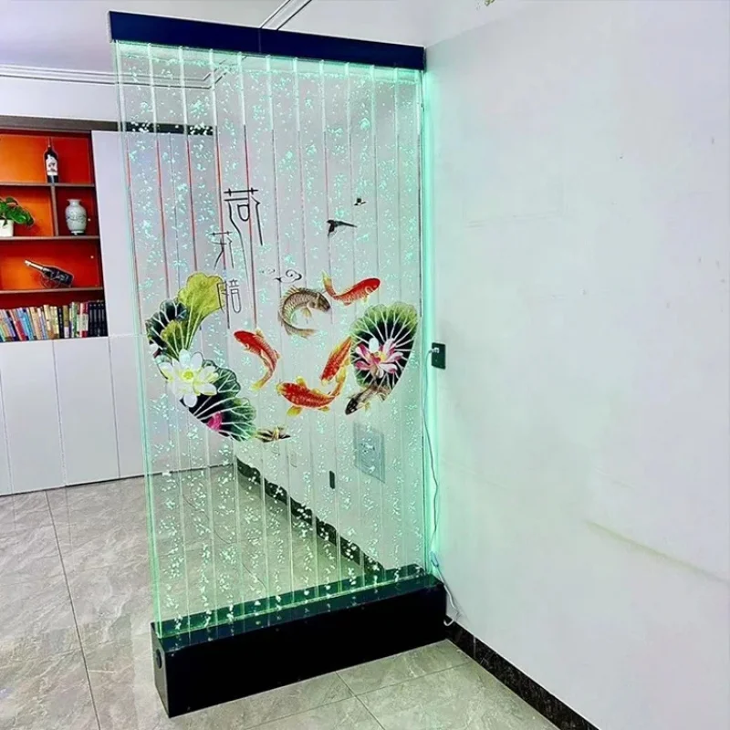 custom.Modern Indoor LED Acrylic Bubble Wall Panel Screen Colorful Light Decoration with Printed Pattern Background Room