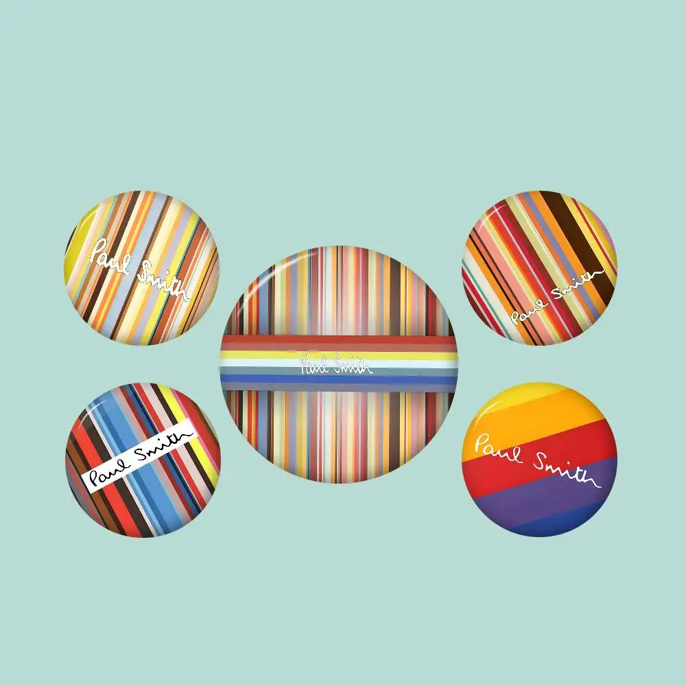 S-Smiths fashion P-Pauls Cartoon Brooches Anime Badge Round Handmade Brooch Lapel Pins Jewelry for Backpack Clothes Gifts