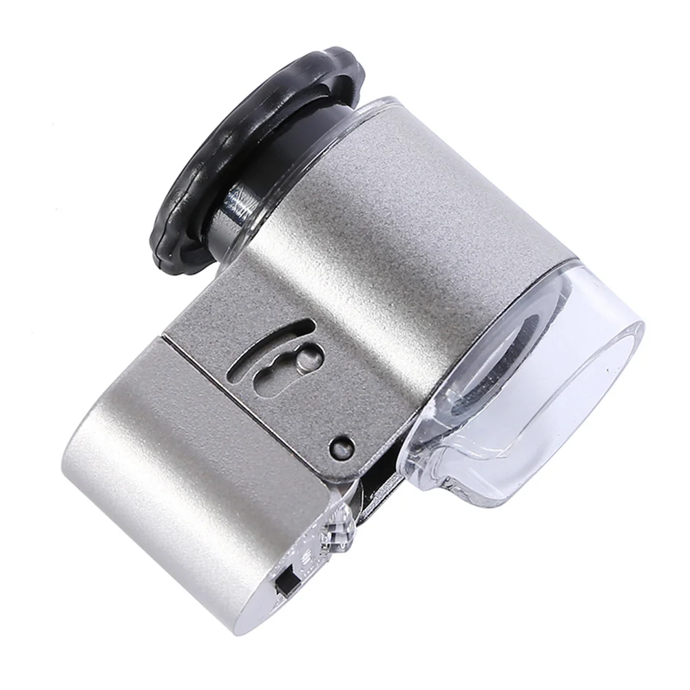 

Portable 50X Led Magnifying Glass Uv Light For Jewelry Currency Detection Pocket Microscope Loupe Finder Tools