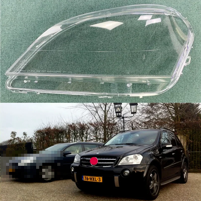 For 2005-2006 Mercedes-Benz W164 ML280 ML300 ML350  Headlamps Cover Transparent Lampshade Headlight Shell Lens Plexiglass