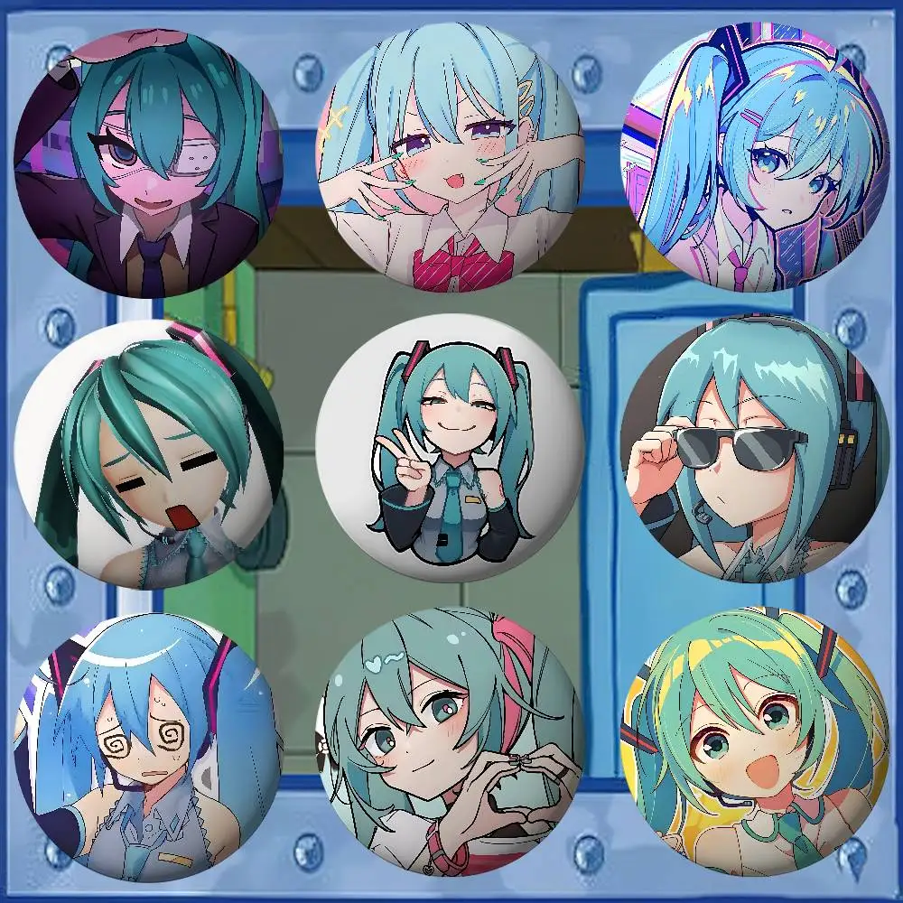 Kawaii المغني Miku-S شارات صفيح لينة زر دبوس بروش شارة معدنية مخصصة مجوهرات اكسسوارات قبعة حقيبة التلبيب #3