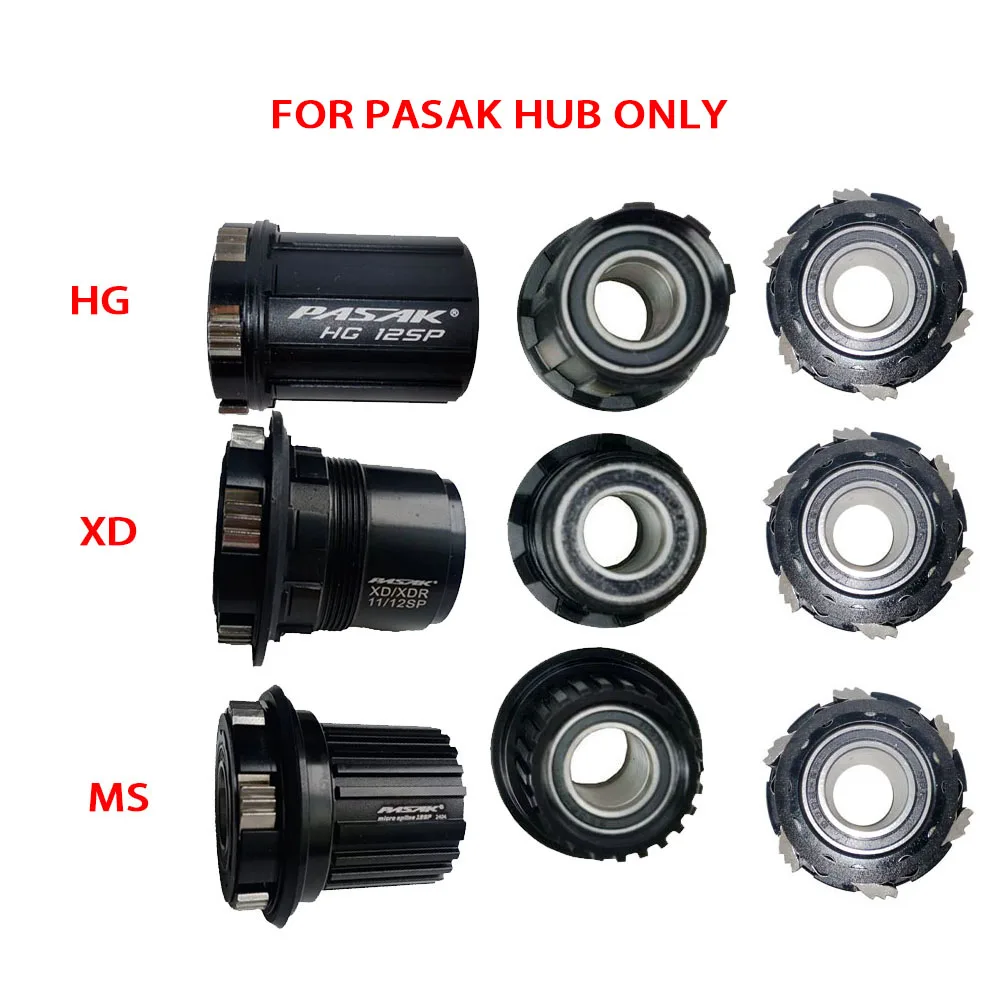 

Корпус Pasak-Freehub для системы HG MS XD XDR, микрошлицевой сердечник, 11, 12-скоростное сиденье маховика, база свободного хода, 6 шпилей, 3 Teeh