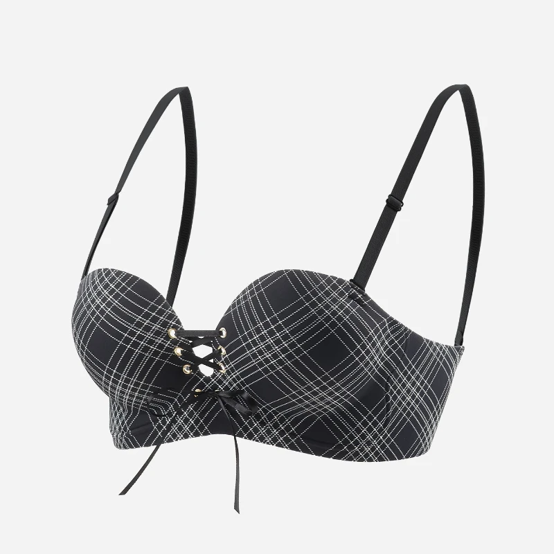 Ladies New Thick Push Up Wireless Bra Adjustable Drawstring Seamless Bralette Beautiful Back Support Comfort Intimates