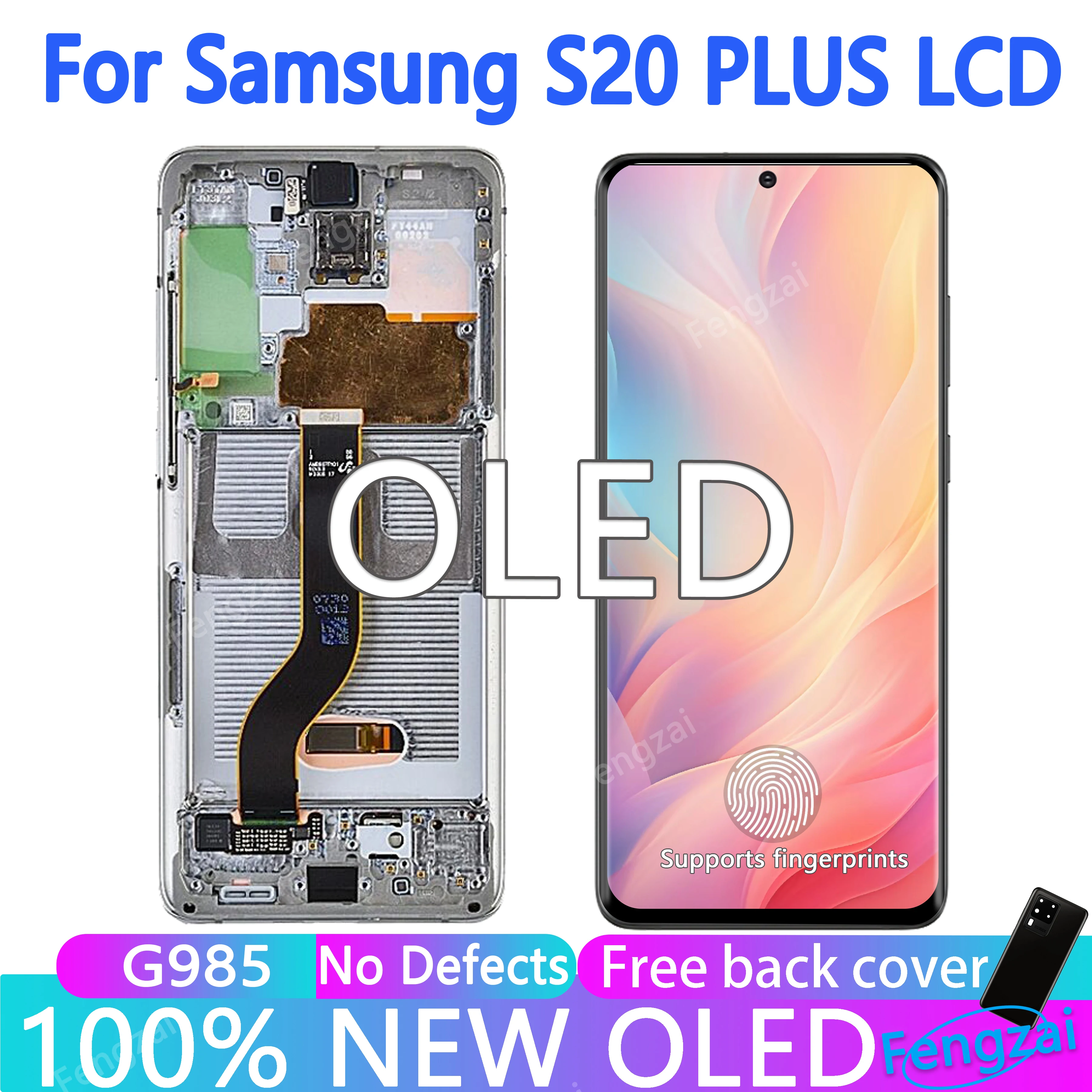 

New OLED For Samsung Galaxy S20 Plus G985 G985f 5g Lcd With Frame Display Touch Screen Digitizer Assembly For S20 Plus Screen