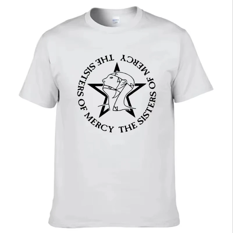 

Футболка The Sisters Of Mercy для мужчин и женщин, футболки в стиле пост-панк, гот-рок, хлопковые топы, модная одежда с короткими рукавами