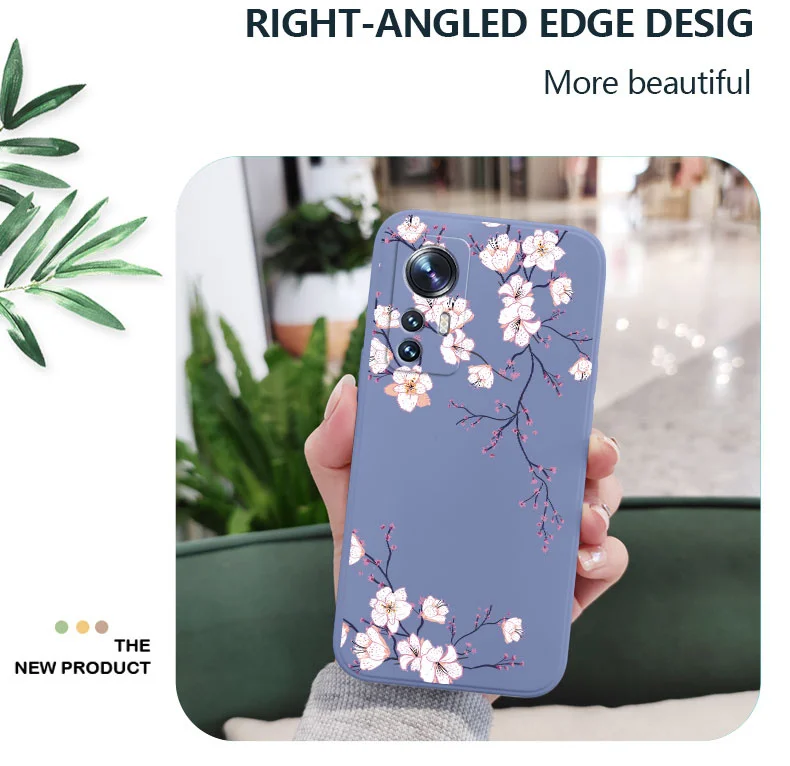 Plum Blossom Phone Case For Xiaomi Mi 14T 14 13 12 13T 12T 12S 11 11T Ultra 10 10T 9 9T 9SE 8 Pro Lite 5G Liquid Silicone Cover