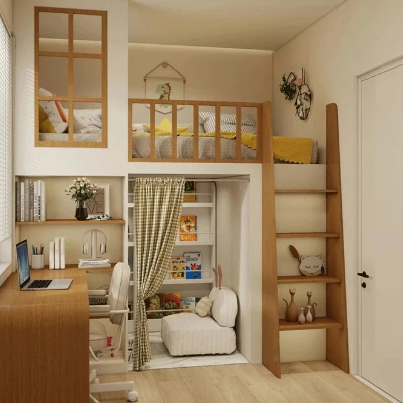 Frame Modern Style Camas Infantiles Furniture Home Storage Double Decker Kids Beds Guardrail Loft Single Design Children Beds