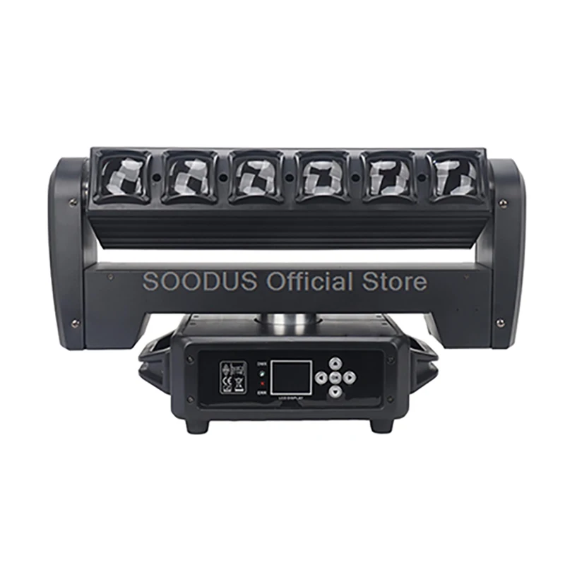 

Light LED 6PCS 40W RGB Beam Eye Double-faced Moving Head DMX512 Led Strobe Lights For Dj Disco Party Stage Effect Show Concert