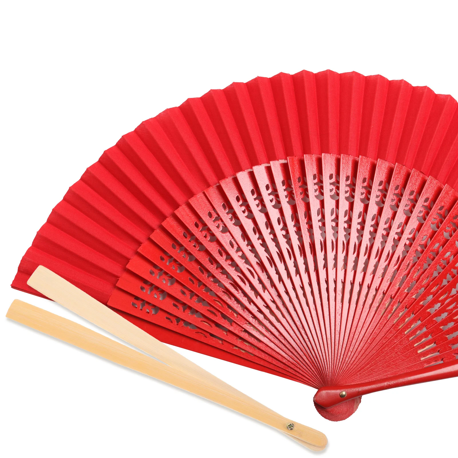 

2Pcs DIY Bamboo Fan Frame Foldable Handheld Grip Replacement Craft Sticks for Chinese Japanese Style Fans Framed Fans Foldable
