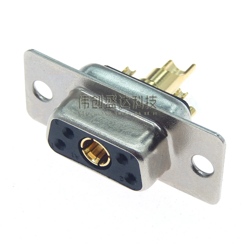1PCS 5W1 30A 5 PIN Gold plated Male Female high current Connector D-SUB adapter solder type 5pin plug socket Welding high power