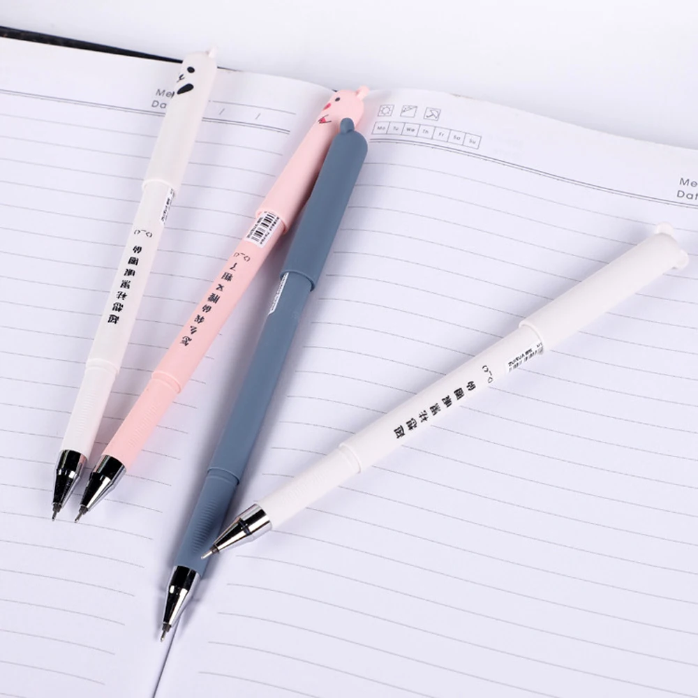 4/50 Stück/Set Kawaii Schwein Bär Katze Maus lösch bar Gel Stift Schule Bürobedarf Briefpapier Geschenk 0,35mm blau schwarz Tinte – Detail 7