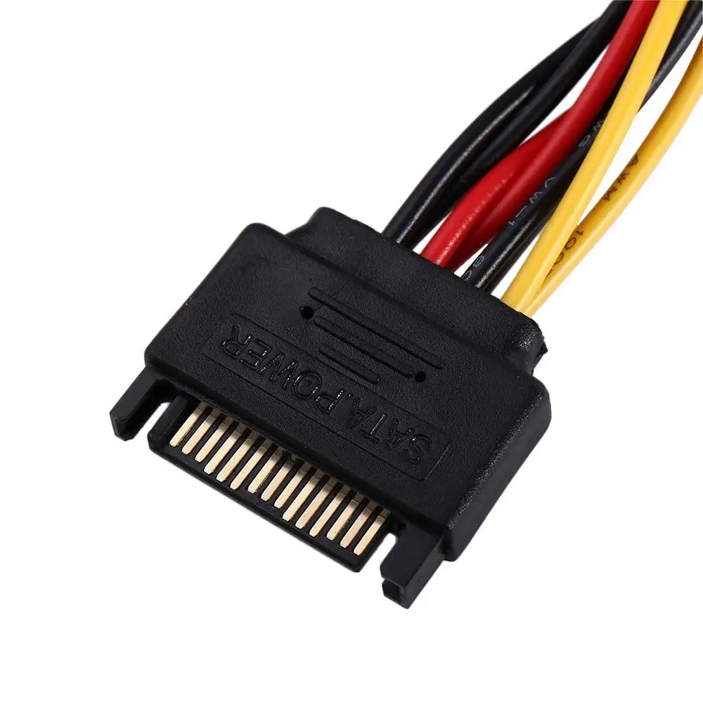 Male To 2 Female PSU Extension Cable Power Extension Cable HDD Splitter SATA Adapter Cable Hard Disk Power SATA Power Cable
