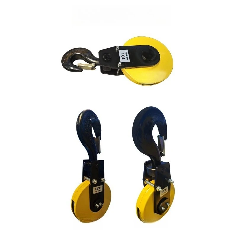 Customizable European Crane Electric Hoist Hook Assembly Single Double Wheel Nylon Wheel