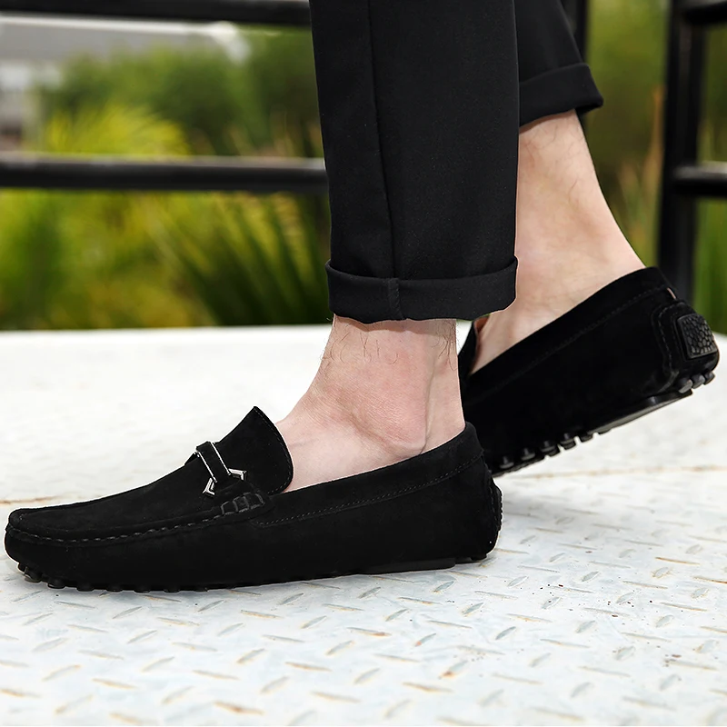 casual Leather shoes men Autumn loafers soft italian leather flats Men Business Formal Shoes Comfortable Men Shoes image 5