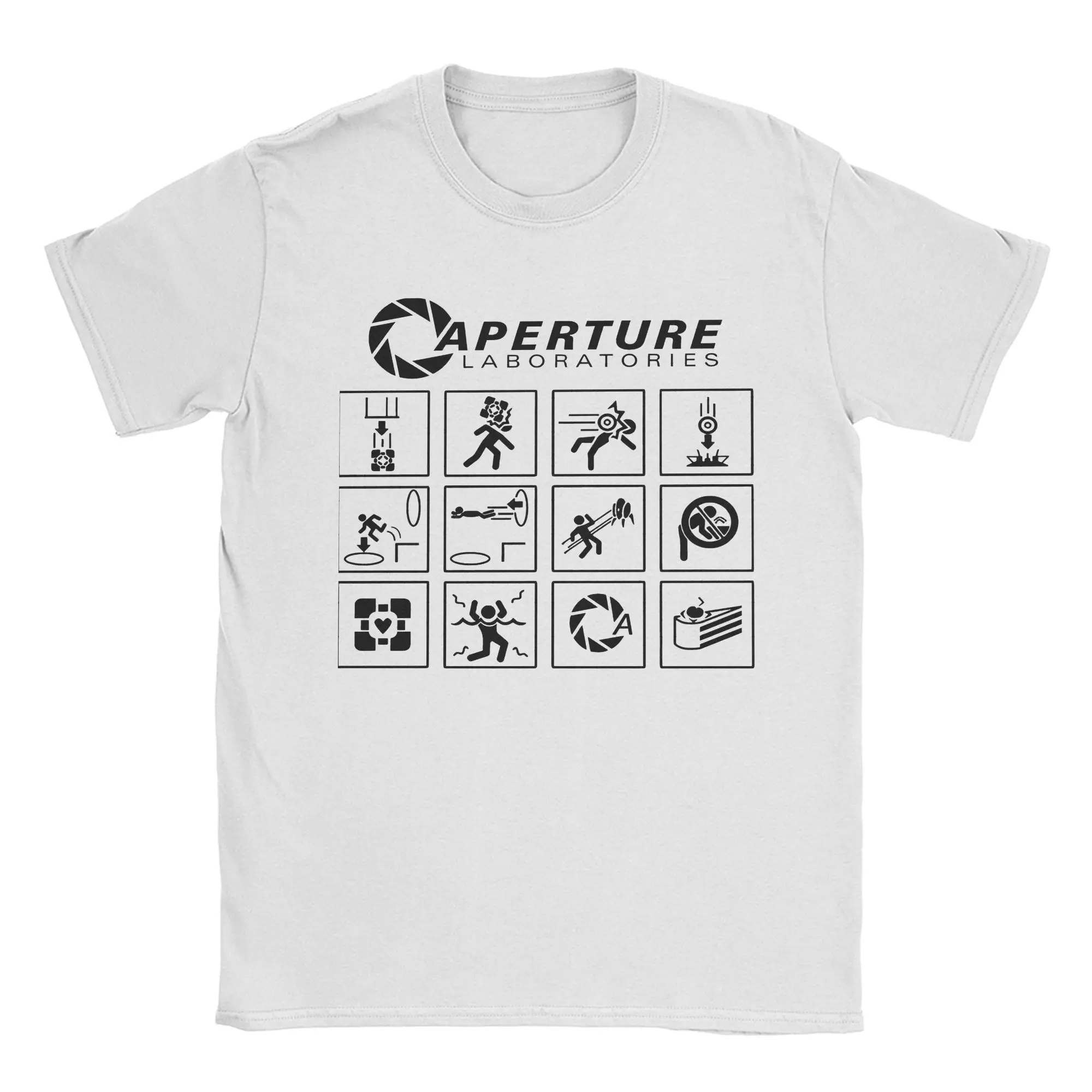 Men Women Portal 2 Video Game T Shirt Pure Cotton Graphic T-Shirt Aperture Science Laboratories Clothing Outfits