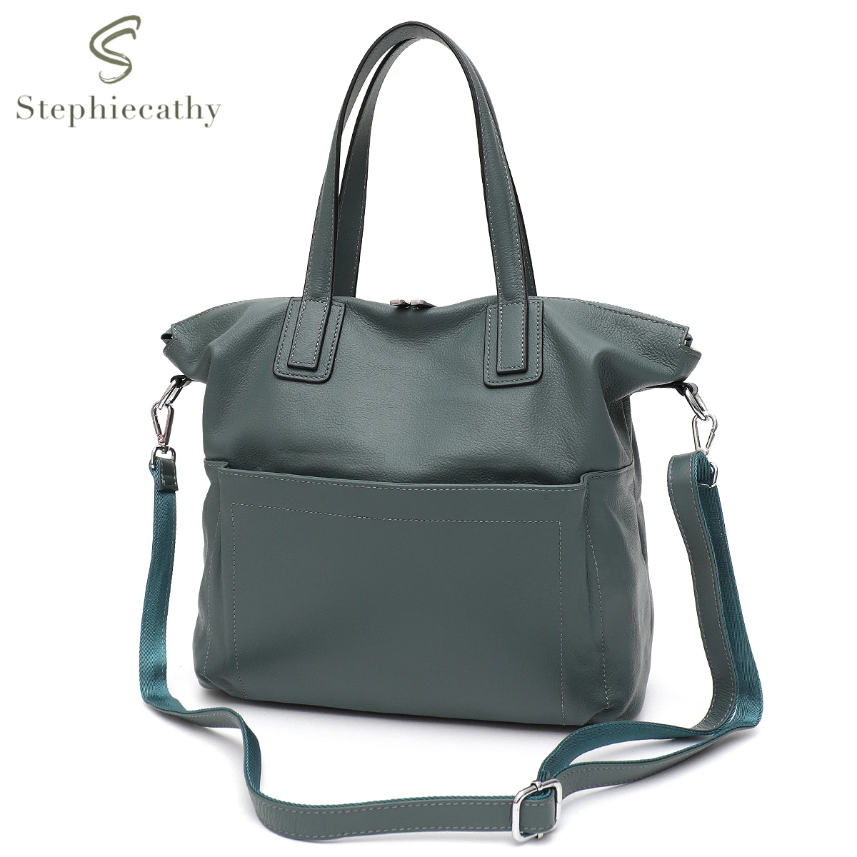 Women Fashion Elegant Real Leather Tote Bag Large CrossBody Shoulder Handbag Daily Casual Versatile All Season Commute Travel
