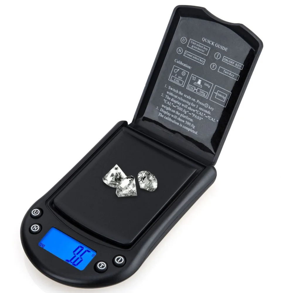 10pcs Chq Jewelry Pocket Scale/carat Electronic Scale/500g/0.1g/0.01g Palm Scale