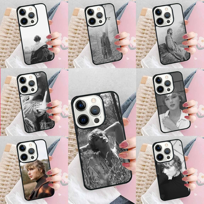 Folklore Soft Phone Case Cover for iPhone 16 Promax 15 Pro 13 14 Plus 11 12 Mini XR XS MAX Coque