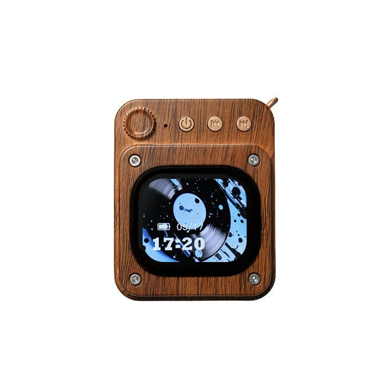 

Portable Retro Subwoofer Smart Large Screen Multifunctional Big Horn TF Card Playback Exquisite Mini Wireless Stereo Speaker