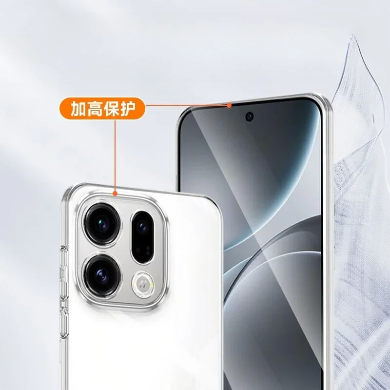 Ultra fino claro caso de telefone para oppo encontrar x9 pro macio tpu silicone casos capa traseira para oppo findx9 findx9pro escudo protetor