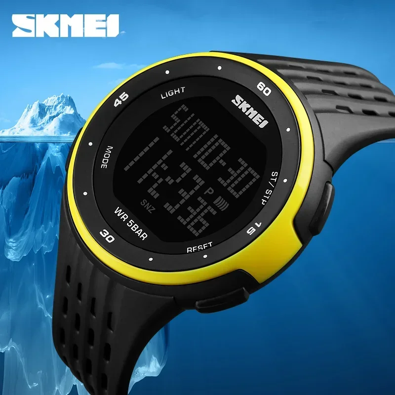 Skmei 1219 Heren Dames Digitale Klok Relogio Masculino Outdoor Sport Horloges Mannen Vrouwen Waterdicht Led Sport Militaire Horloges