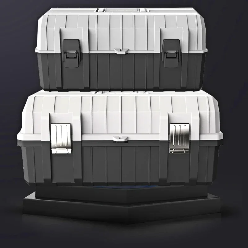 Triple Fold Storage Box Durable Large-Capacity with Safe Material for Household Tools Sturdy Anti-Drop and Durable Design