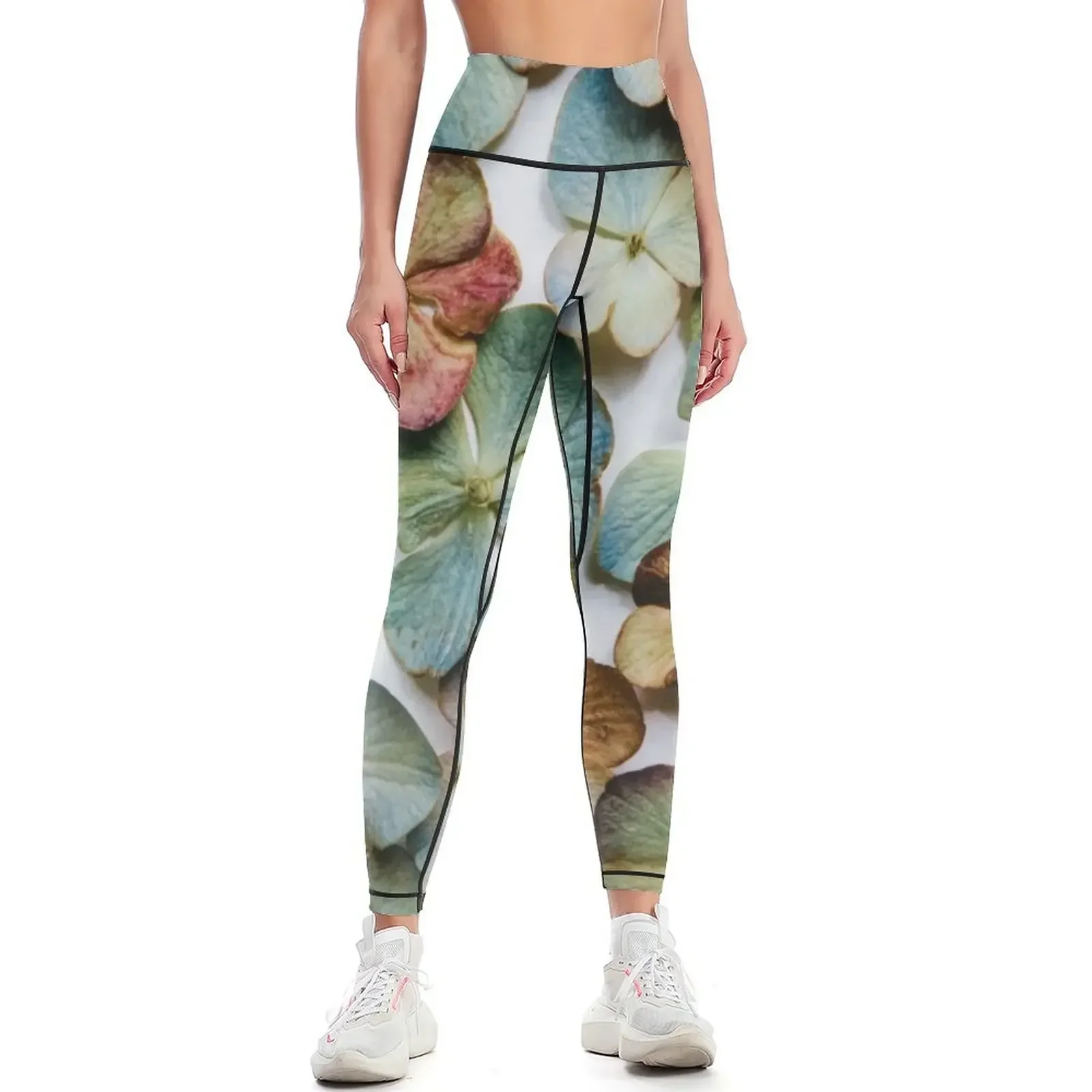 

Hydrangea Petals no. 2 Leggings Women's high waist Jogger pants Women sports gym's clothing Womens Leggings