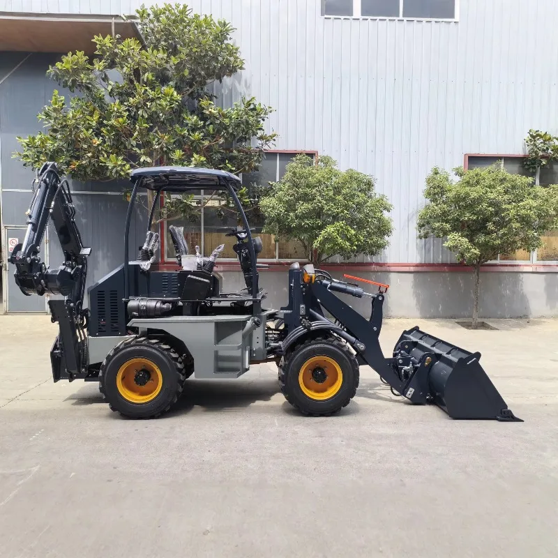 

Portable micro hydraulic backhoe loader with excavator function for small farms and buildings