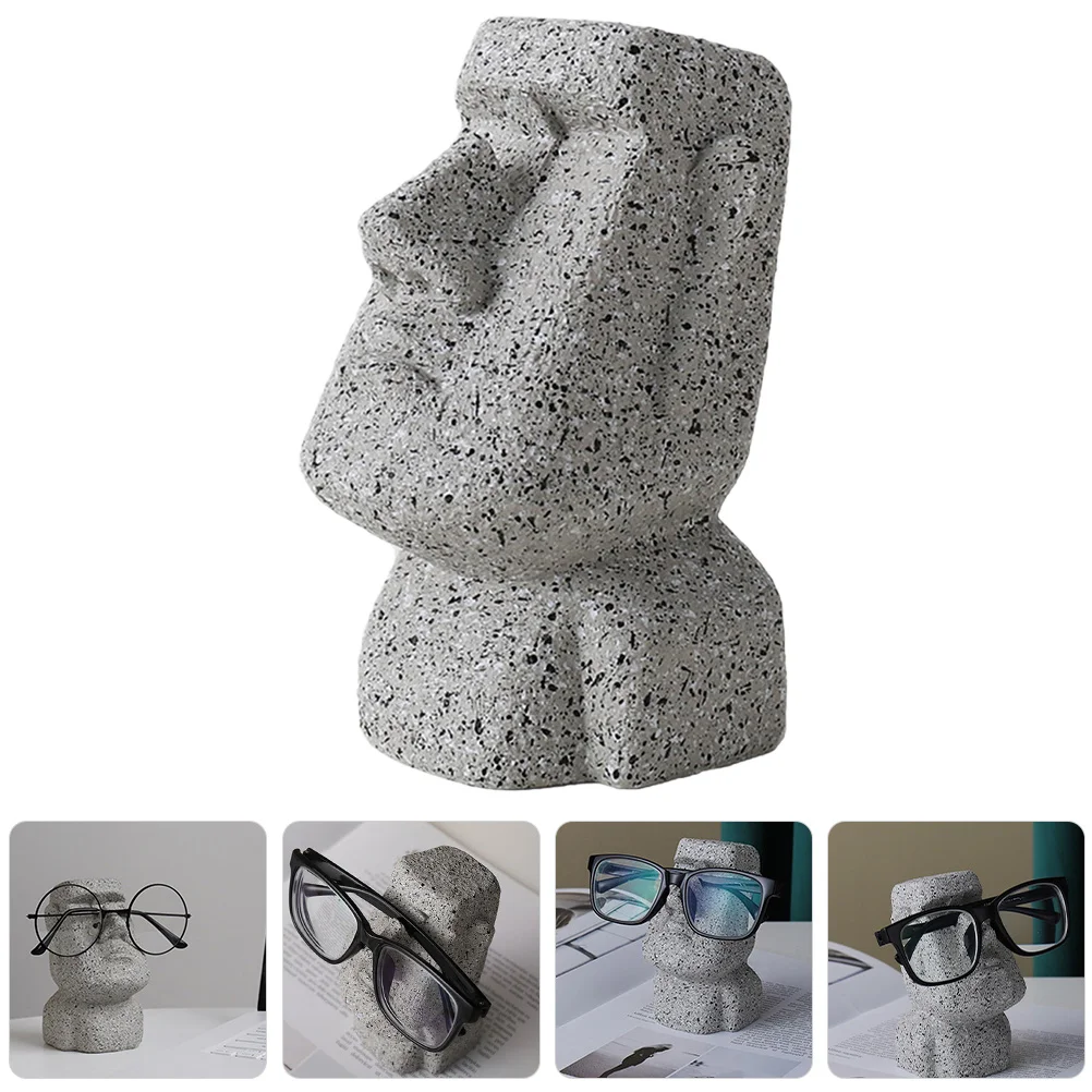 

Moai Statue Resin Sunglasses Holder Desktop Decor Glasses Stand Tabletop Display Rack For Office Home Decor Birthday Gift