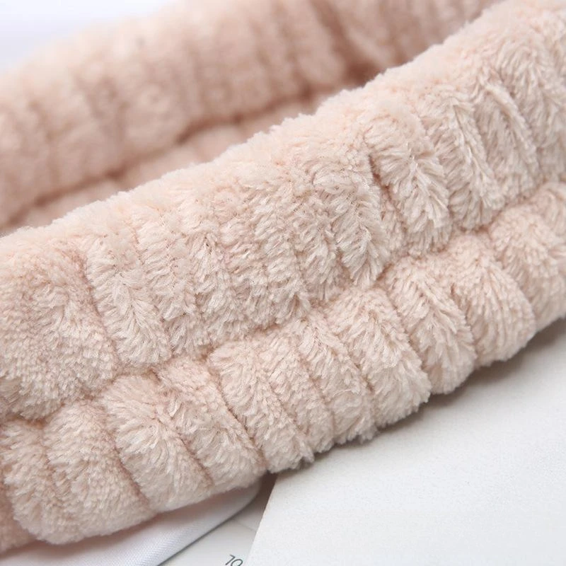 1-teiliges Plüsch-Schleifen-Stirnband, niedlicher und lustiger Badezimmer-Stil, Hautpflege und Make-up, auffälliges Heim-Styling, mehrere Farben – Detail 7