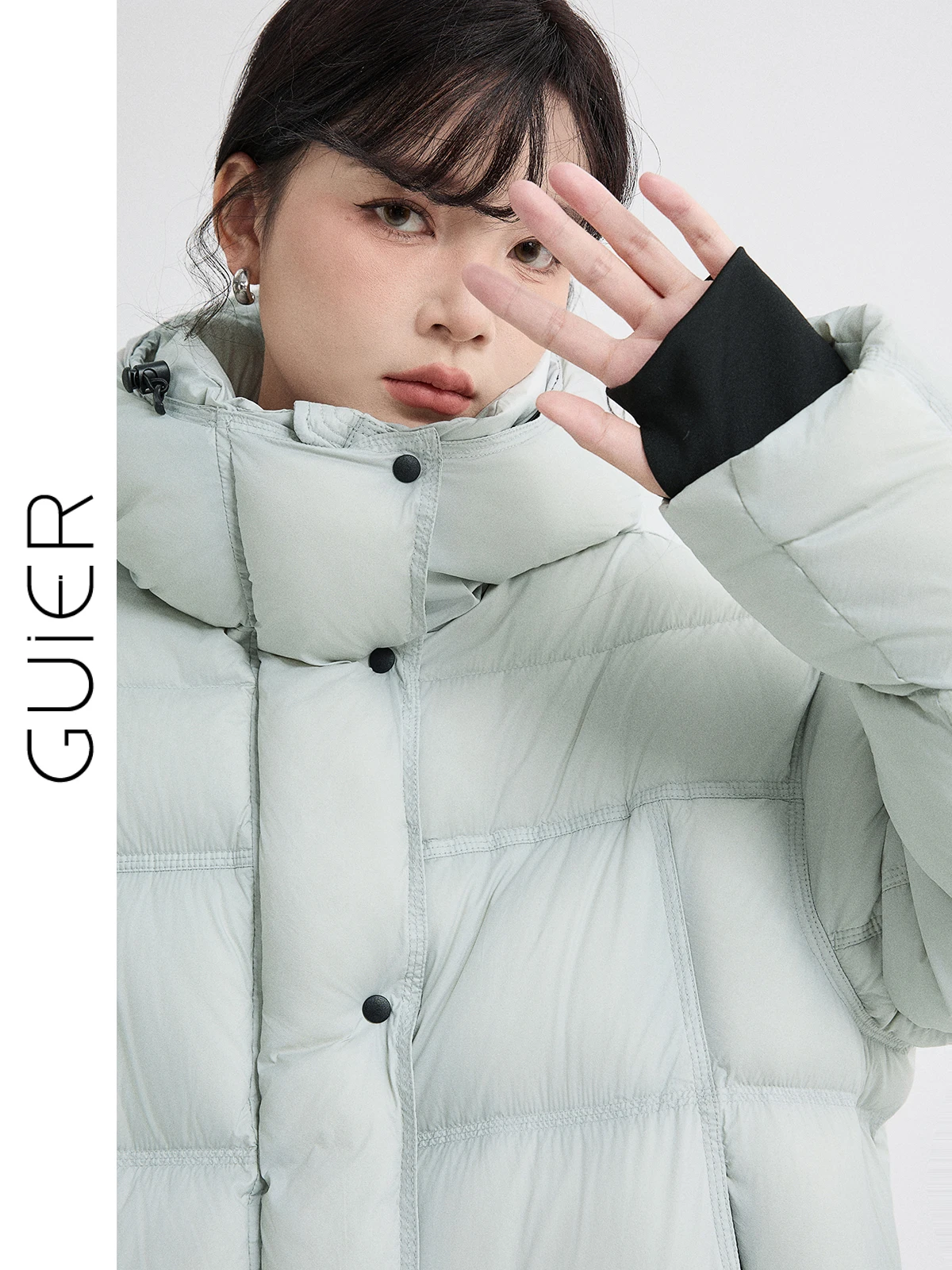 

Женская повседневная куртка-пуховик белого цвета, теплая, универсальная, с капюшоном, удлиненная, на молнии, для зимы...