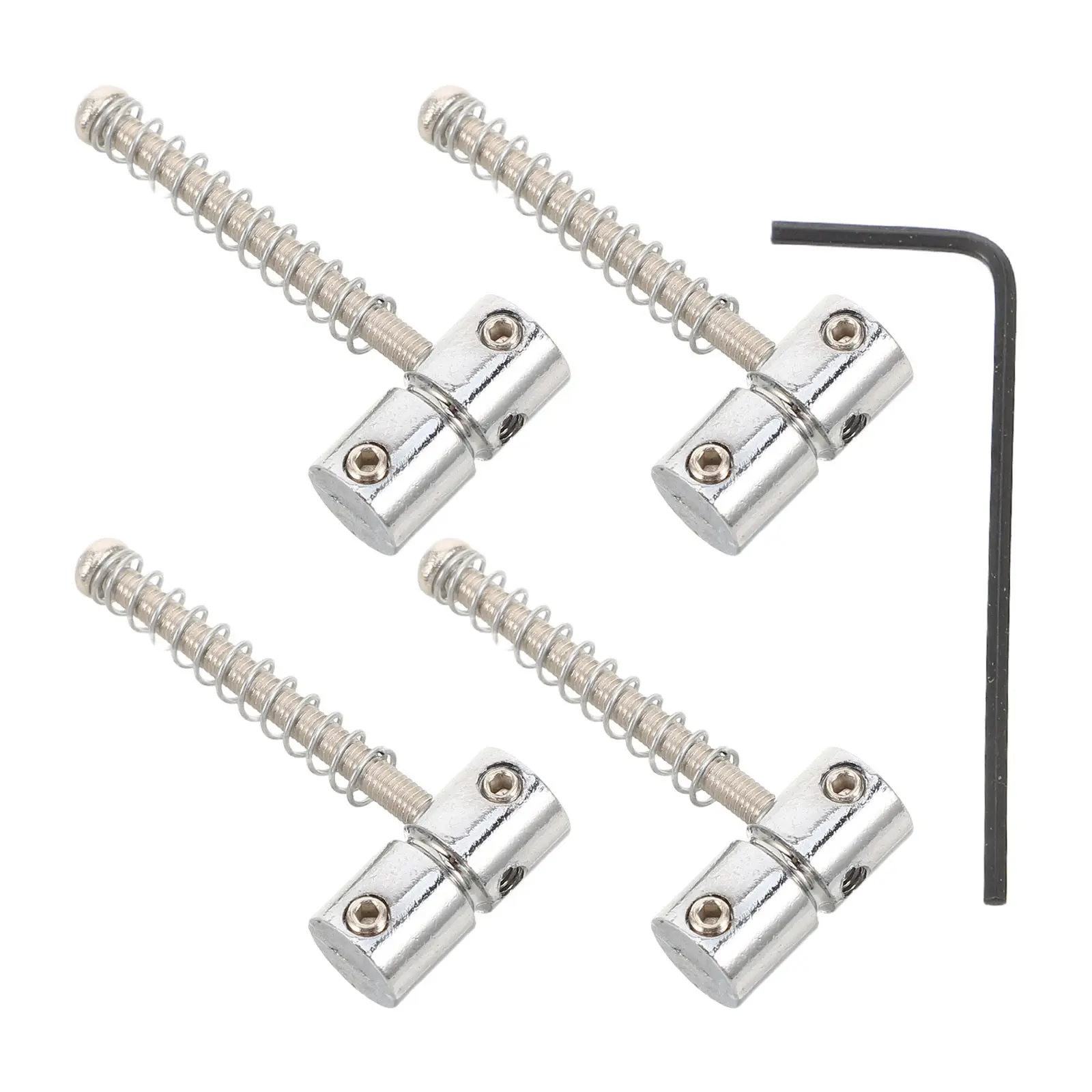 4-pecas-de-selas-de-guitarra-baixa-eletrica-prateadas-ferragens-de-substituicao-para-ponte-ponte-de-cordas-para-baixo-ajuste-fino-da-altura-configuracao-de-guitarra