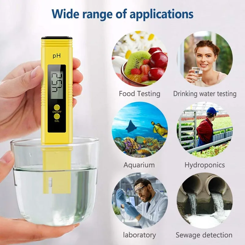 

PH Meter Pen of Tester High Accuracy Digital LCD Accuracy 0.01 Aquarium Pool Water Wine Urine Automatic Calibration