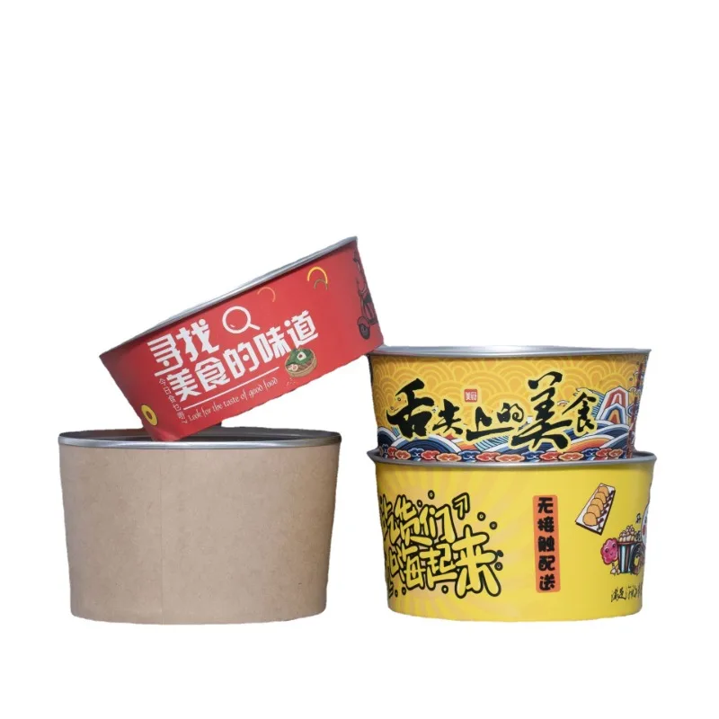 

500Ml 700ml can paper bowl, takeaway packing box, food tin aluminum foil packaging