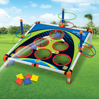 Portable Cornhole Throwing Circle Ferrule Board Set Easy Assemble Fun Kids Interactive Adults Outdoor Yard Toss Game Toy