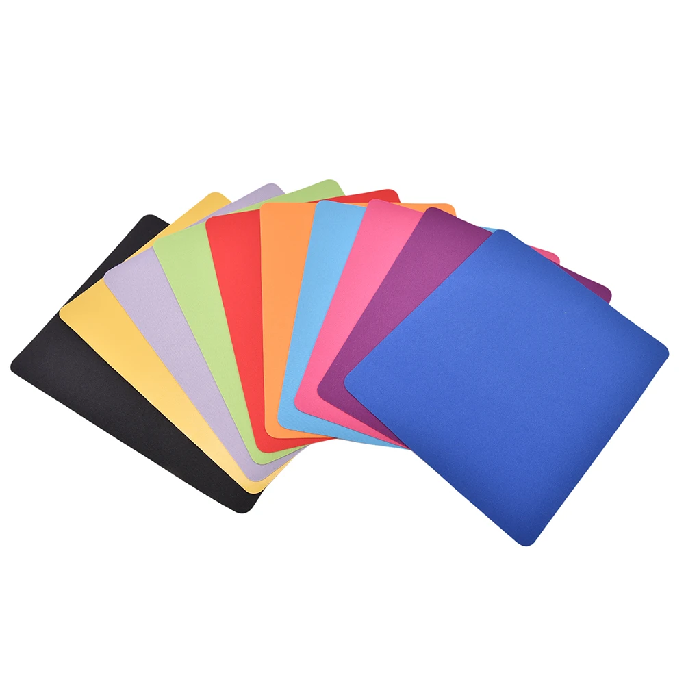 Simple Solid Color PU Leather Mouse Mat Anti-slip Waterproof  21.5*17.5cm Mouse Pad School Supplies Office Accessories Desk Set