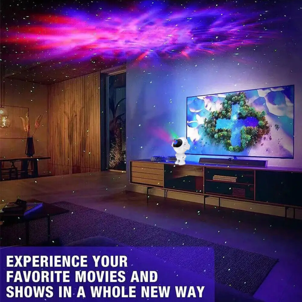 Astronaut Projector Galaxy Starry Sky Night Light Nebula Space LED Lamp W/Remote